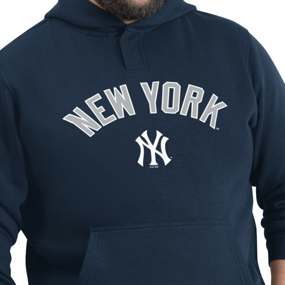 New York Yankees G-III Sports by Carl Banks Adaptive Lockup Fleece Hoodie Navy