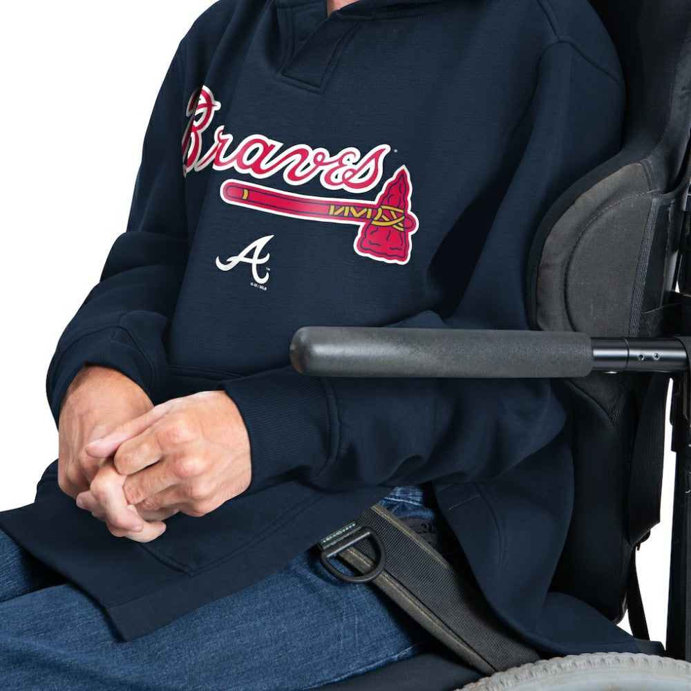 Atlanta Braves G-III Sports by Carl Banks Adaptive Lockup Fleece Hoodie Navy