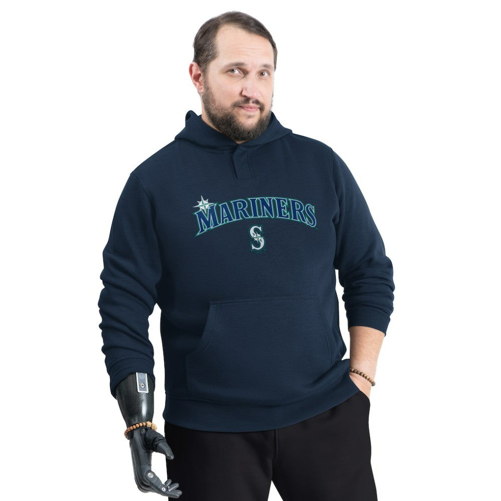 Seattle Mariners G-III Sports by Carl Banks Adaptive Lockup Fleece Hoodie Navy