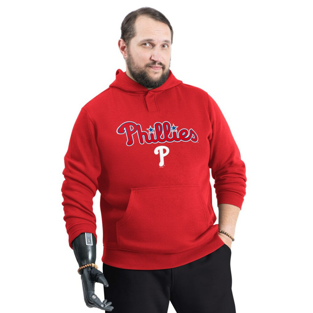 Philadelphia Phillies G-III Sports by Carl Banks Adaptive Lockup Fleece Hoodie Red