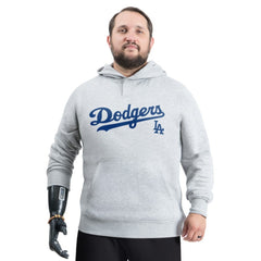 Los Angeles Dodgers G-III Sports by Carl Banks Adaptive Lockup Fleece Hoodie Gray