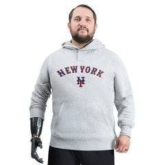 New York Mets G-III Sports by Carl Banks Adaptive Lockup Fleece Hoodie Gray