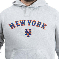 New York Mets G-III Sports by Carl Banks Adaptive Lockup Fleece Hoodie Gray