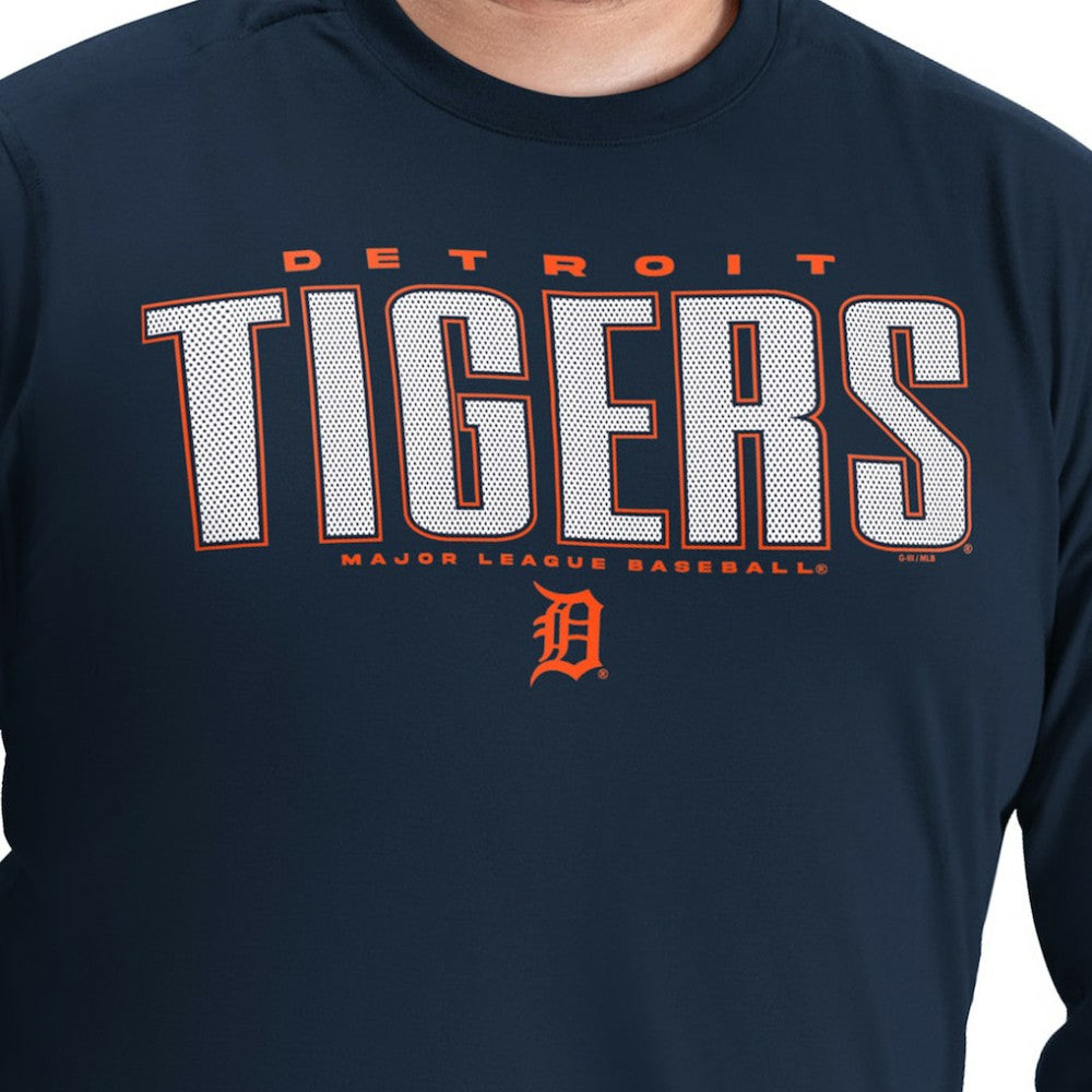 Detroit Tigers G-III Sports by Carl Banks Adaptive Long Sleeve T-Shirt Navy