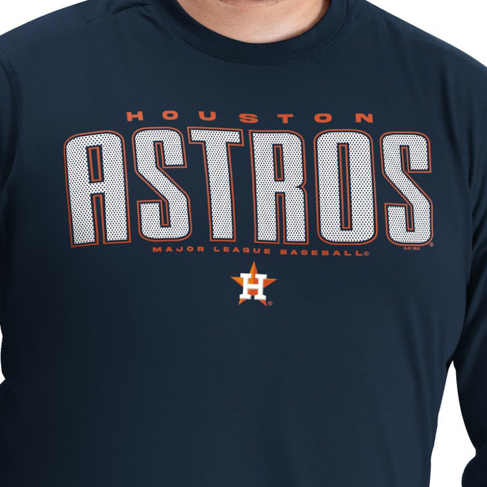 Houston Astros G-III Sports by Carl Banks Adaptive Long Sleeve T-Shirt Navy