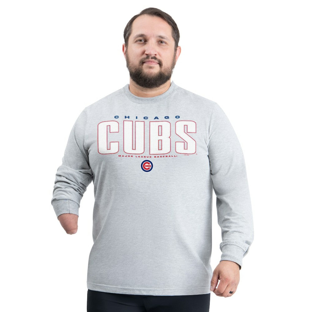 Chicago Cubs G-III Sports by Carl Banks Adaptive Long Sleeve T-Shirt Gray