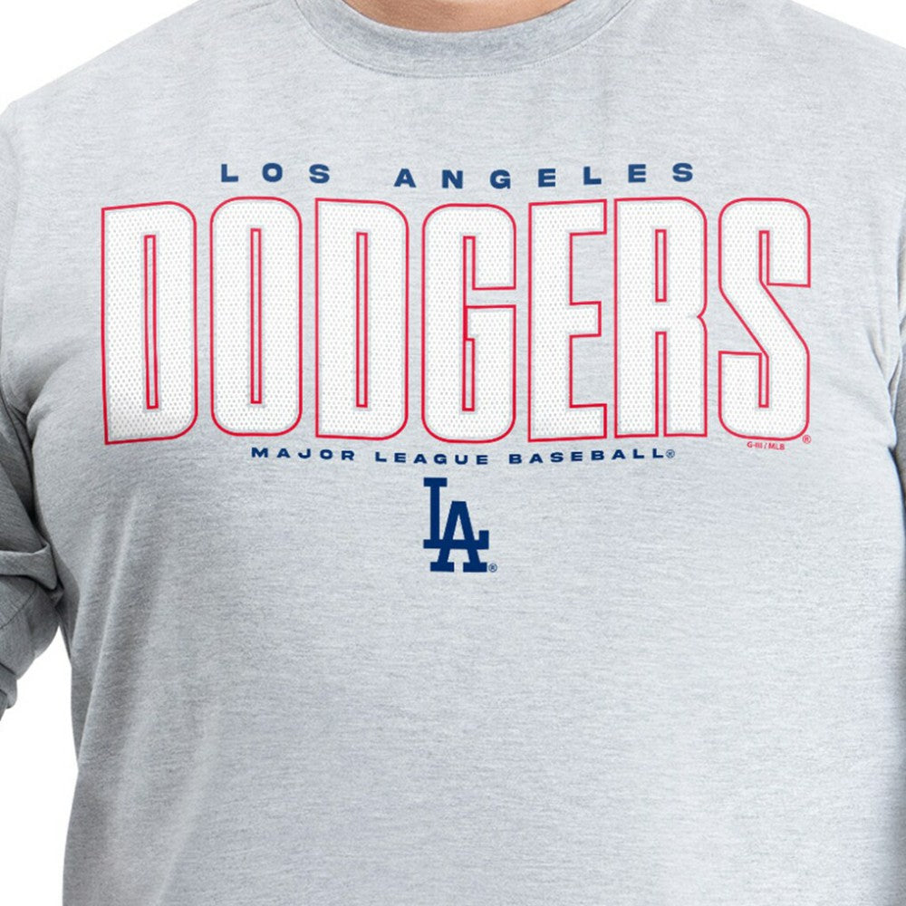 Los Angeles Dodgers G-III Sports by Carl Banks Adaptive Long Sleeve T-Shirt Gray