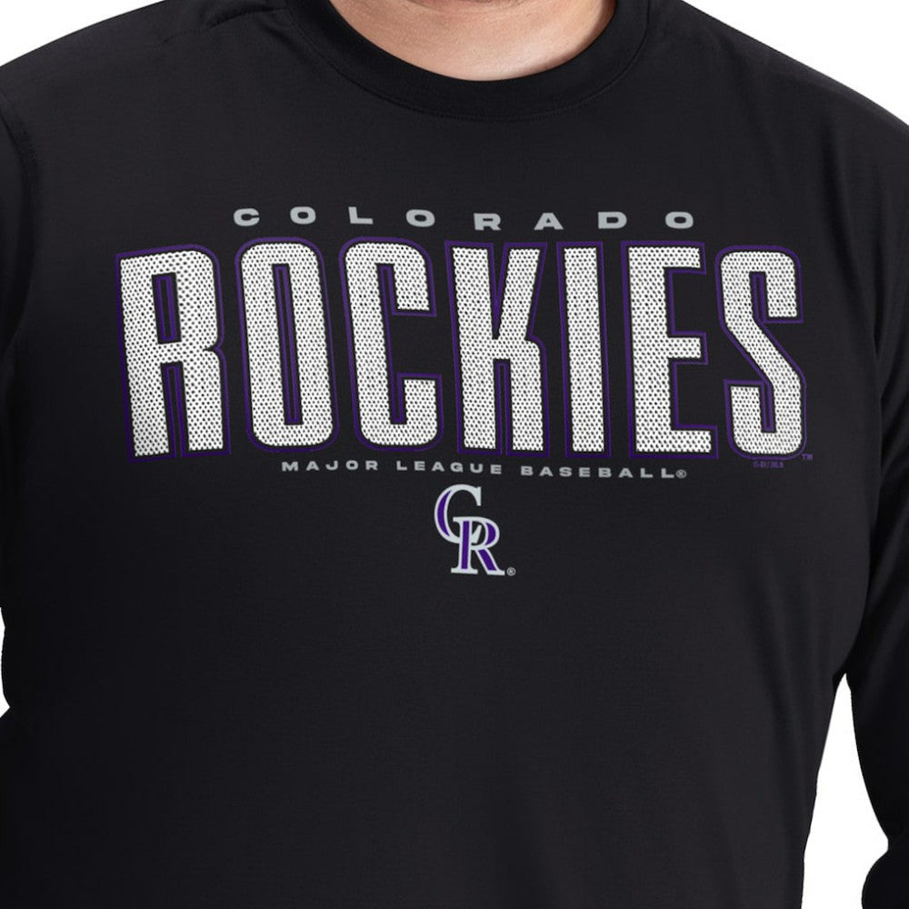 Colorado Rockies G-III Sports by Carl Banks Adaptive Long Sleeve T-Shirt Black