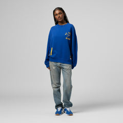 St. Louis Blues Mitchell & Ness Women's Vintage Crewneck Sweatshirt Blue