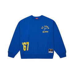 St. Louis Blues Mitchell & Ness Women's Vintage Crewneck Sweatshirt Blue