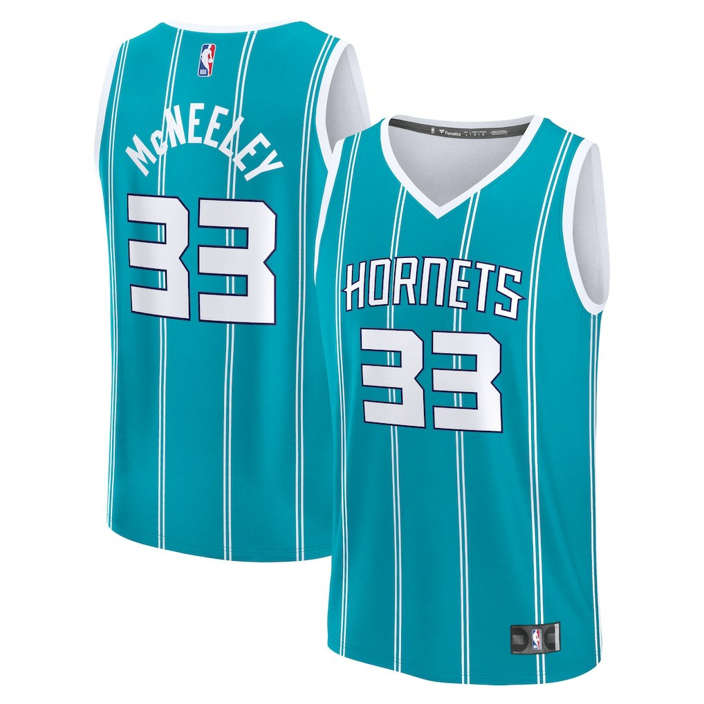 Liam McNeeley Charlotte Hornets Fast Break Replica Jersey - Teal - Icon Edition