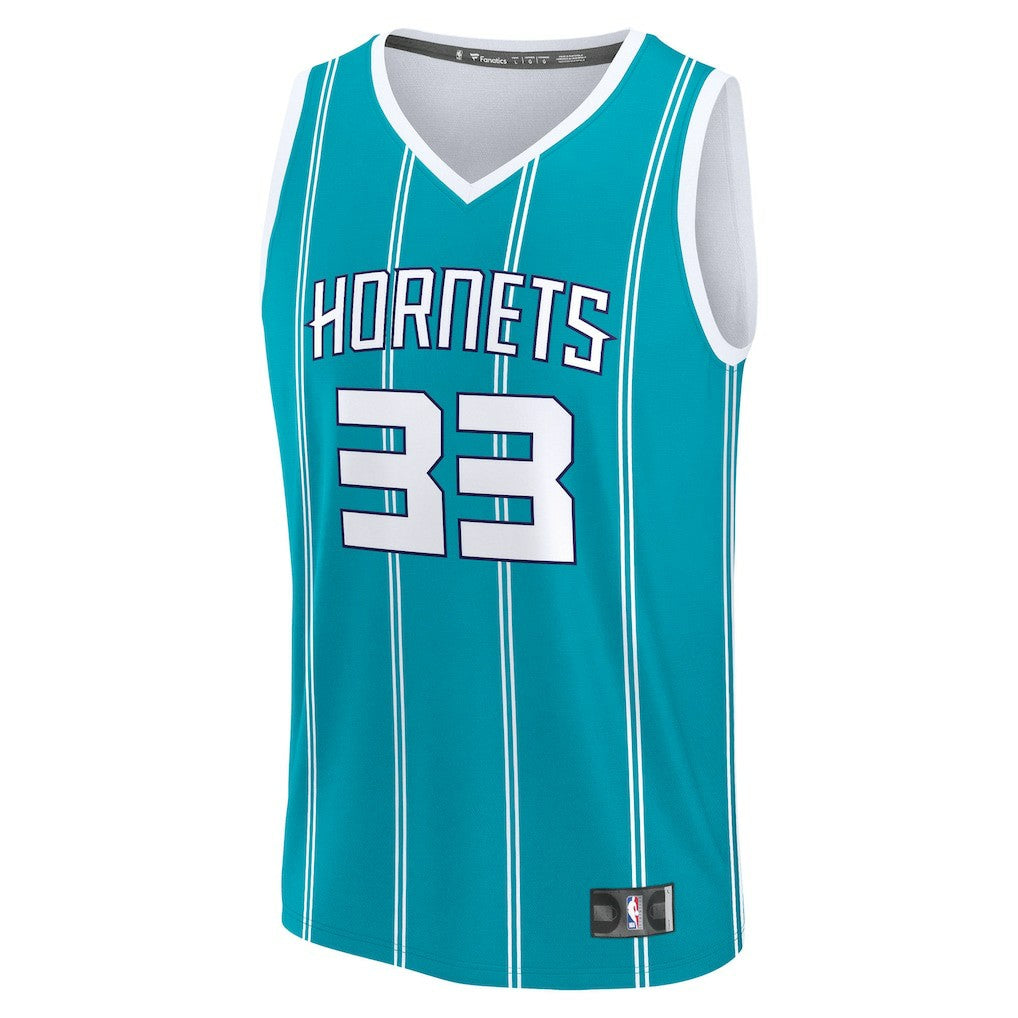 Liam McNeeley Charlotte Hornets Fast Break Replica Jersey - Teal - Icon Edition