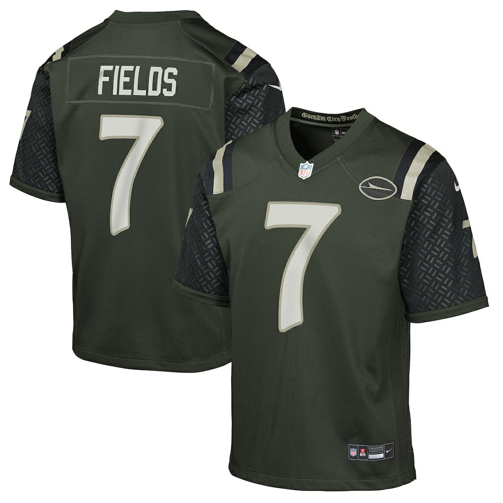 Justin Fields New York Jets Youth 2025 Rivalries Collection Game Jersey - Gotham Green