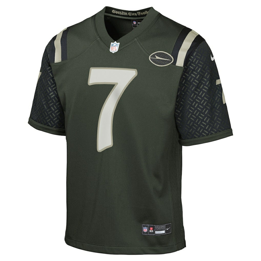 Justin Fields New York Jets Youth 2025 Rivalries Collection Game Jersey - Gotham Green