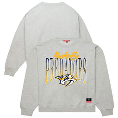 Nashville Predators Mitchell & Ness Women's Hockey Night Sweatshirt Heather Gray
