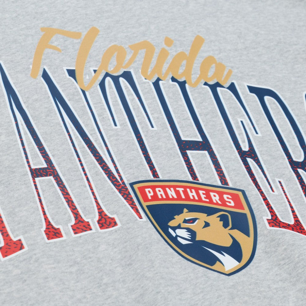 Florida Panthers Mitchell & Ness Women's Hockey Night Sweatshirt Heather Gray