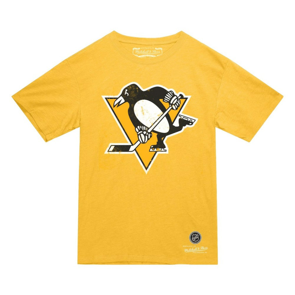 Pittsburgh Penguins Mitchell & Ness Heritage T-Shirt Gold