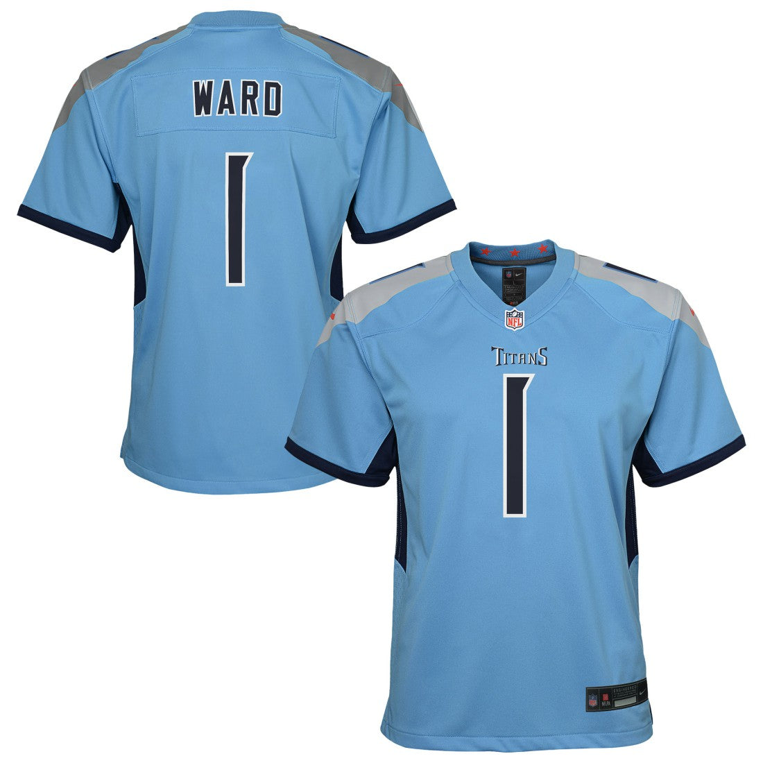 Cameron Ward Tennessee Titans Youth Team Game Jersey - Light Blue
