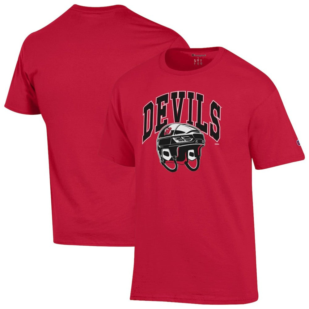 New Jersey Devils Champion Helmet T-Shirt Red