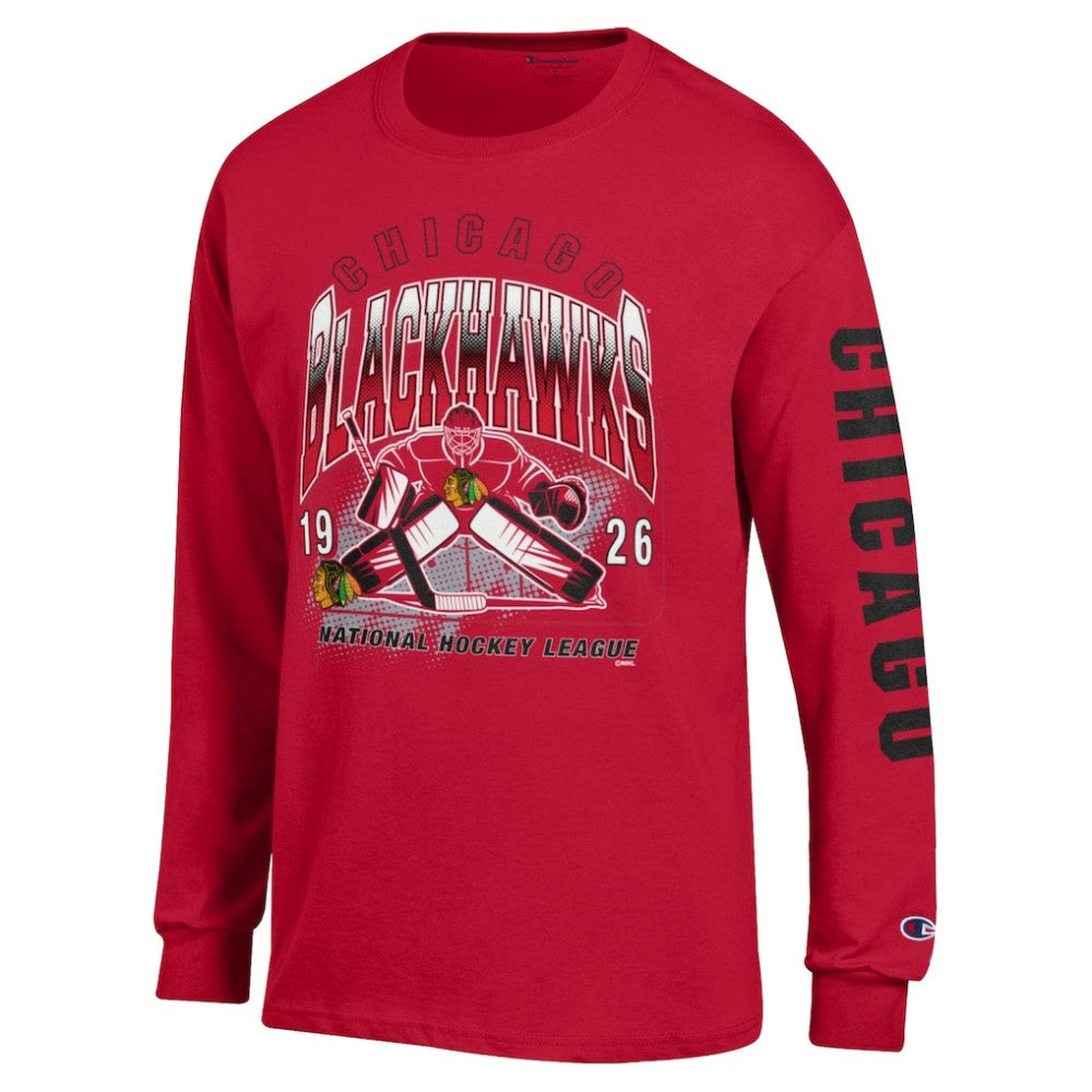 Chicago Blackhawks Champion Long Sleeve Jersey T-Shirt Red