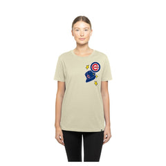 Chicago Cubs Women's Stars & Cap T-Shirt Cream | New Era