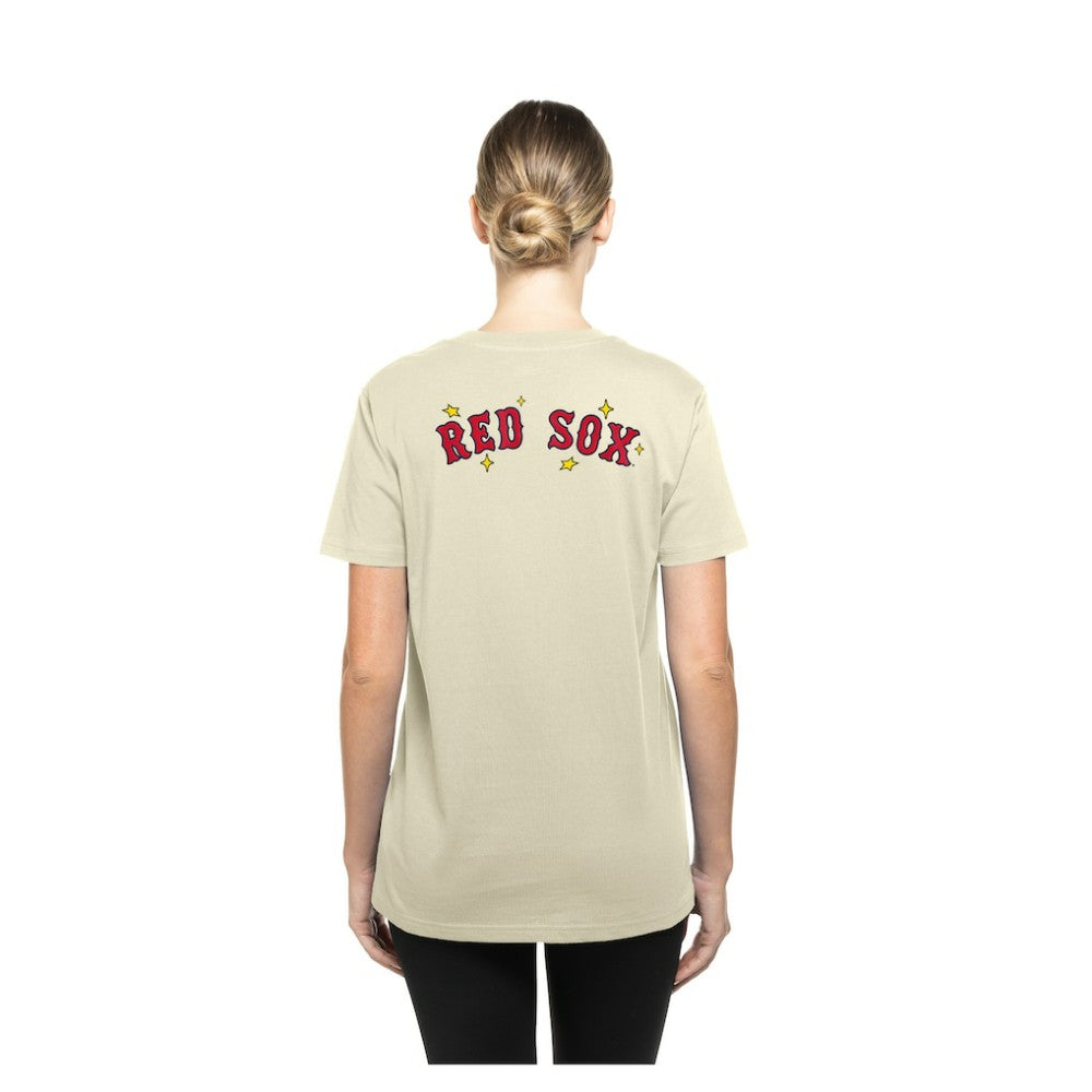 Boston Red Sox Women's Stars & Cap T-Shirt Cream | New Era