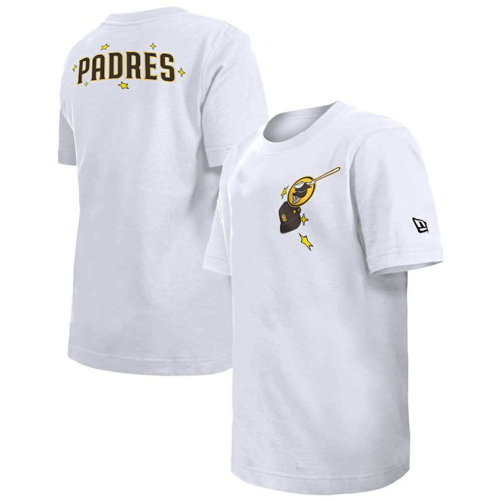 San Diego Padres Youth Stars & Cap T-Shirt White | New Era