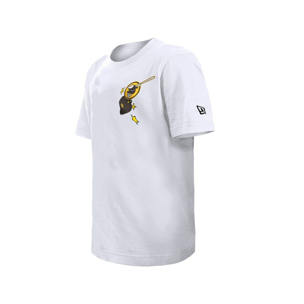 San Diego Padres Youth Stars & Cap T-Shirt White | New Era