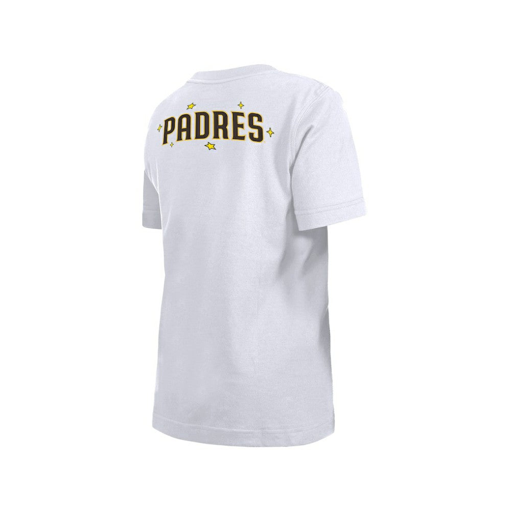 San Diego Padres Youth Stars & Cap T-Shirt White | New Era