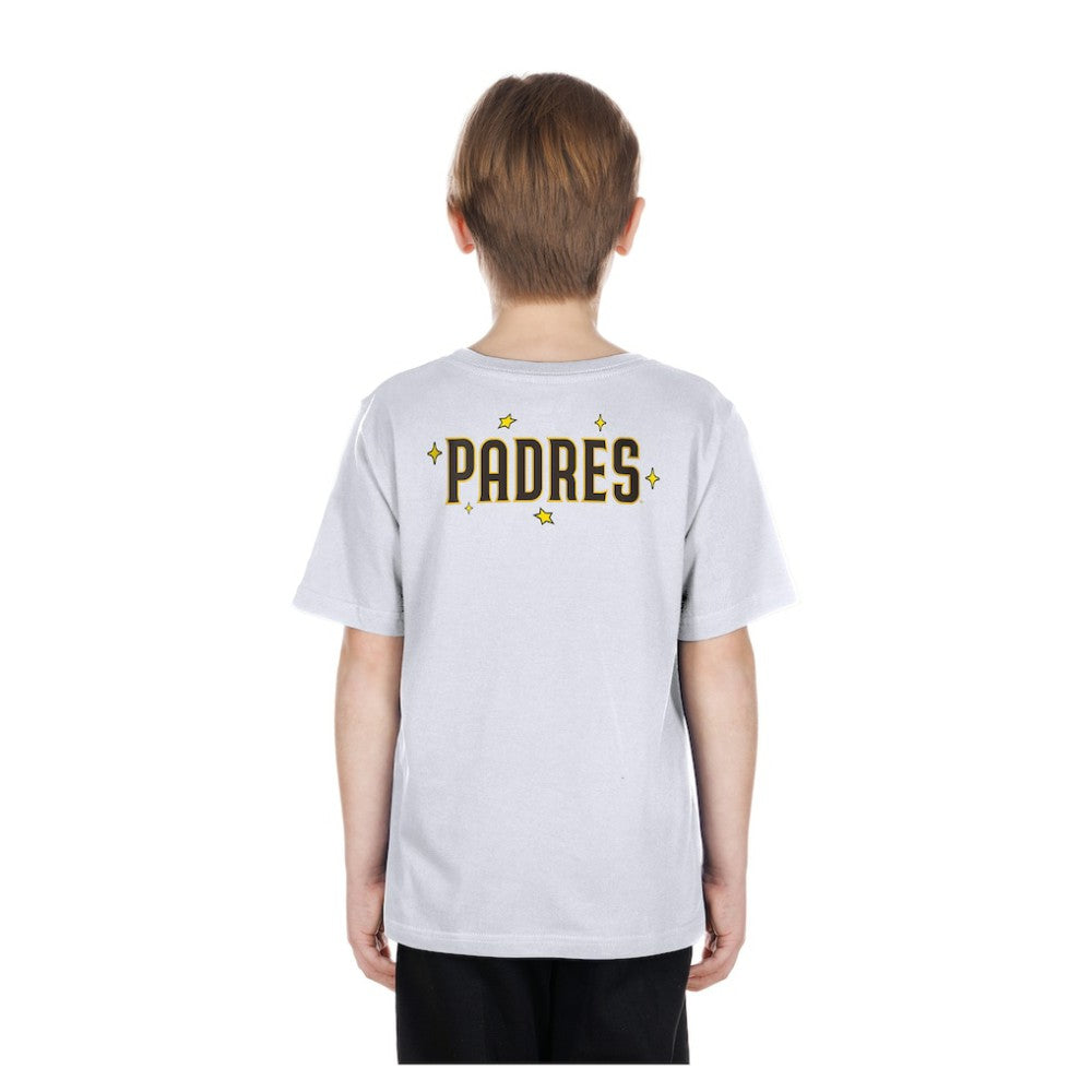 San Diego Padres Youth Stars & Cap T-Shirt White | New Era