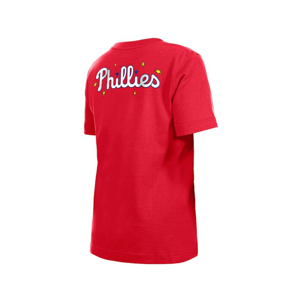 Philadelphia Phillies Youth Stars & Cap T-Shirt Red | New Era