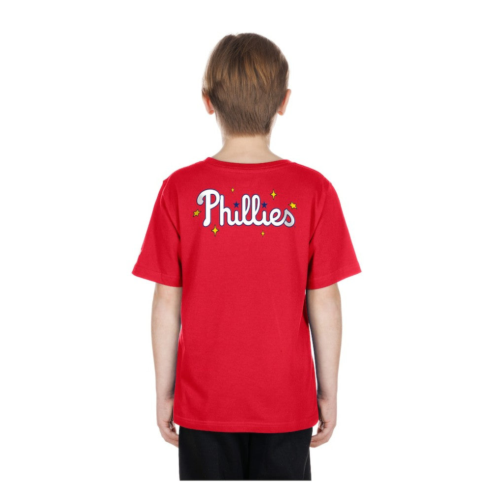 Philadelphia Phillies Youth Stars & Cap T-Shirt Red | New Era