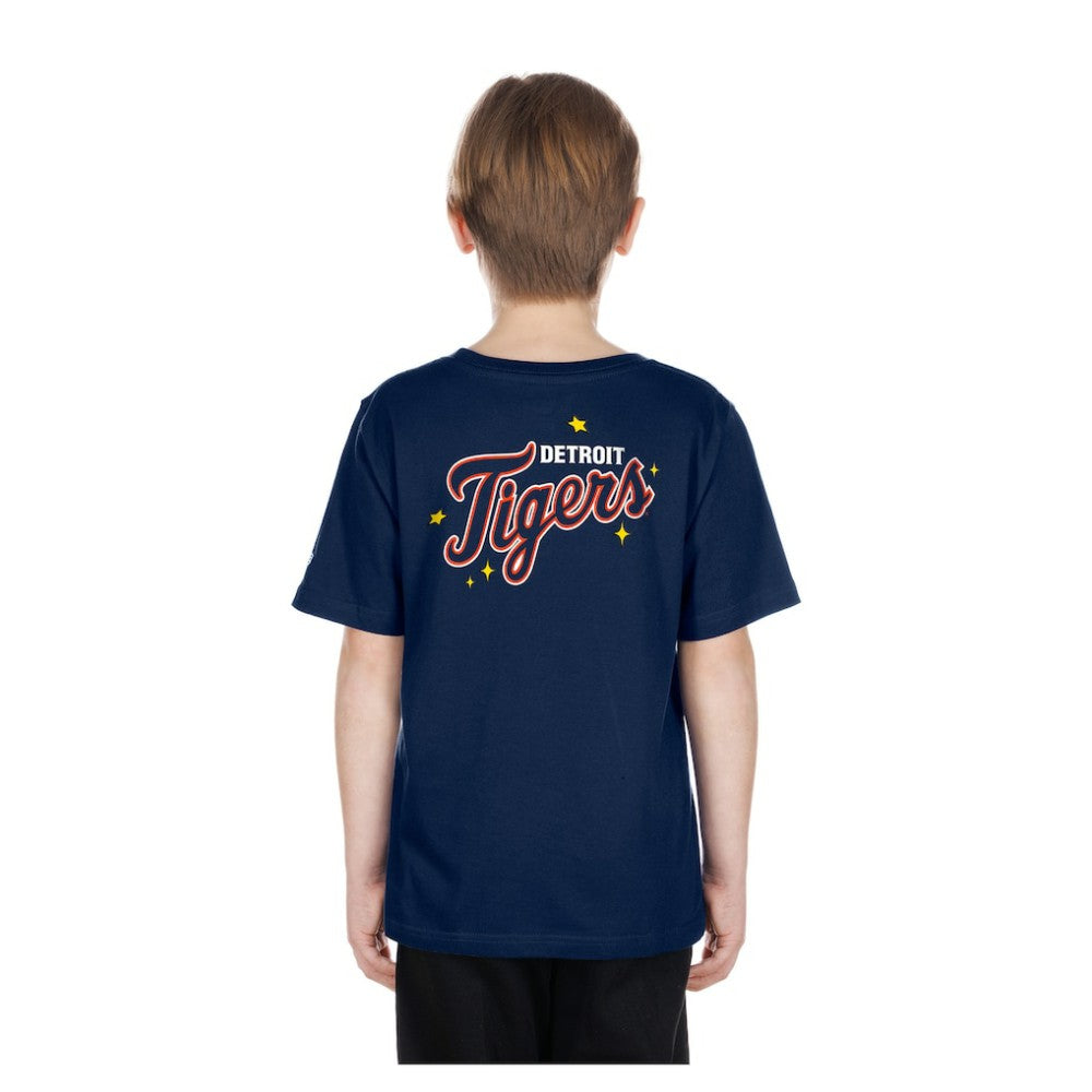 Detroit Tigers Youth Stars & Cap T-Shirt Navy | New Era
