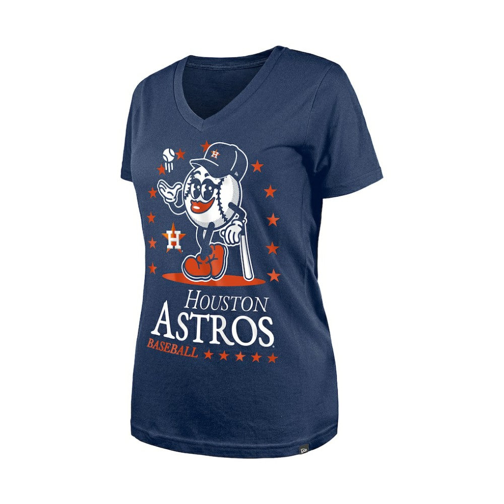 Houston Astros Women's Little Miss 2 V-Neck T-Shirt Navy | New Era