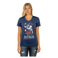 Houston Astros Women's Little Miss 2 V-Neck T-Shirt Navy | New Era