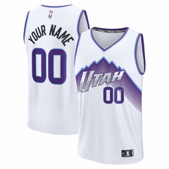 Utah Jazz Fast Break Replica Custom Jersey - White - Association Edition