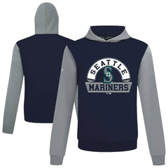 Seattle Mariners Levelwear Throwback Ultimate Banner Arch Hoodie College Navy