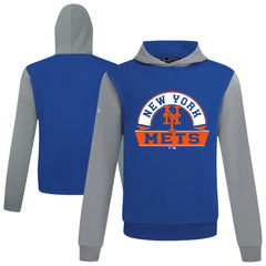 New York Mets Levelwear Throwback Ultimate Banner Arch Hoodie Royal