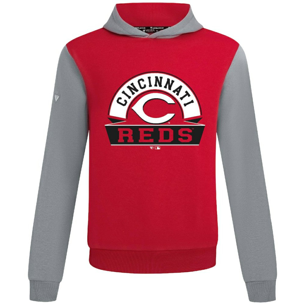 Cincinnati Reds Levelwear Throwback Ultimate Banner Arch Hoodie Red