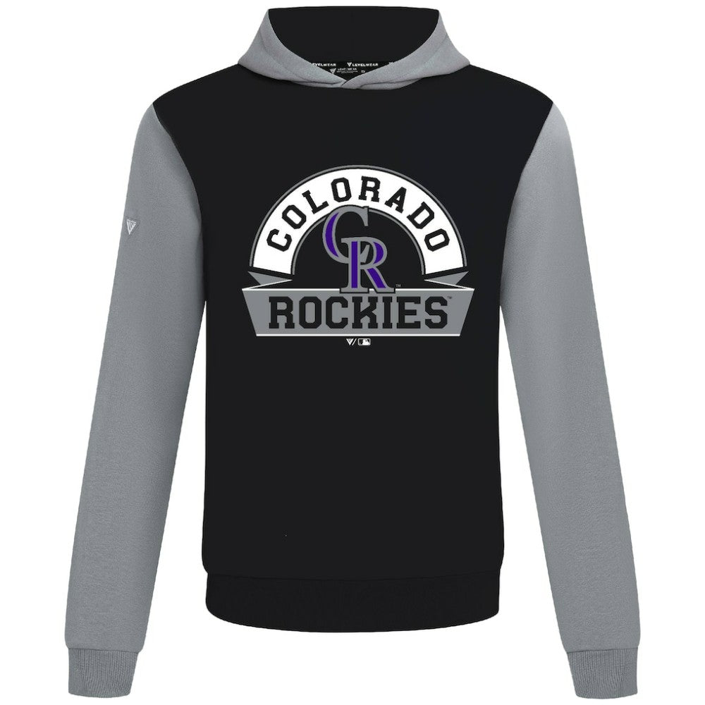 Colorado Rockies Levelwear Throwback Ultimate Banner Arch Hoodie Black
