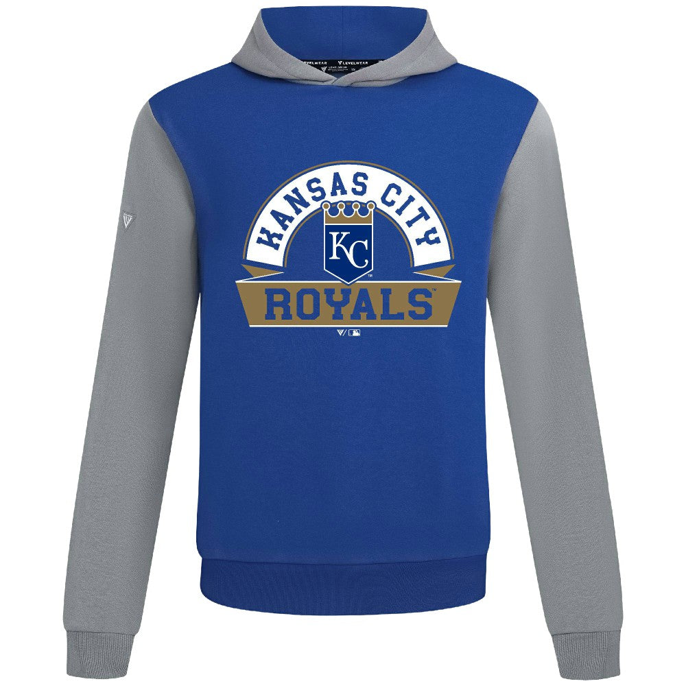 Kansas City Royals Levelwear Throwback Ultimate Banner Arch Hoodie Royal
