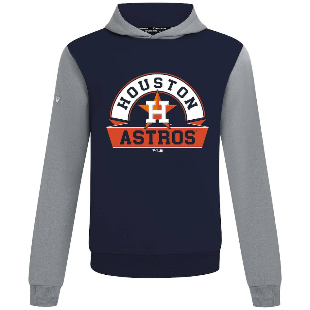 Houston Astros Levelwear Throwback Ultimate Banner Arch Hoodie Navy