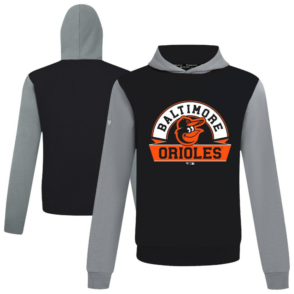 Baltimore Orioles Levelwear Throwback Ultimate Banner Arch Hoodie Black