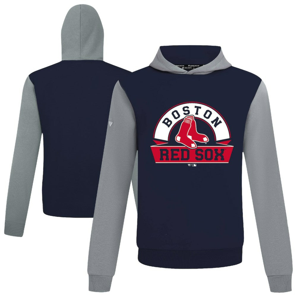 Boston Red Sox Levelwear Throwback Ultimate Banner Arch Hoodie Navy