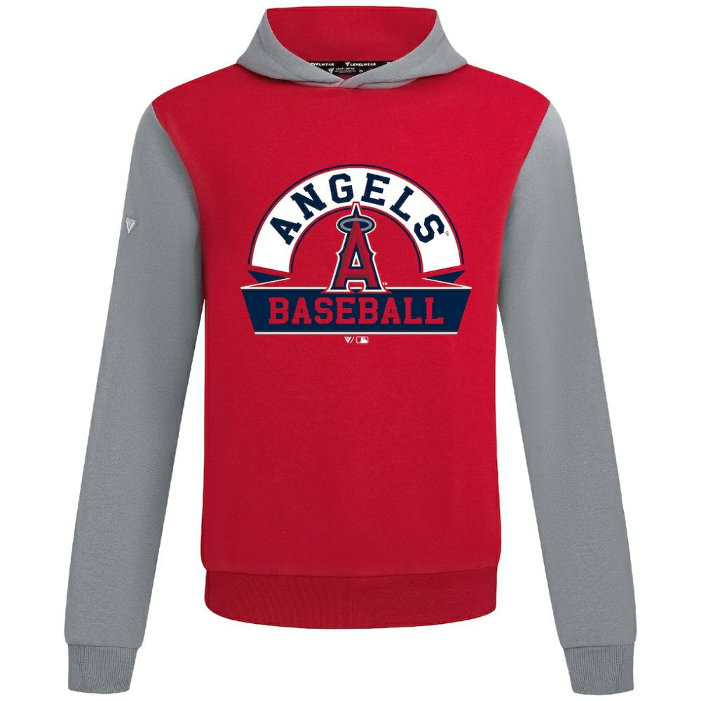 Los Angeles Angels Levelwear Throwback Ultimate Banner Arch Hoodie Red