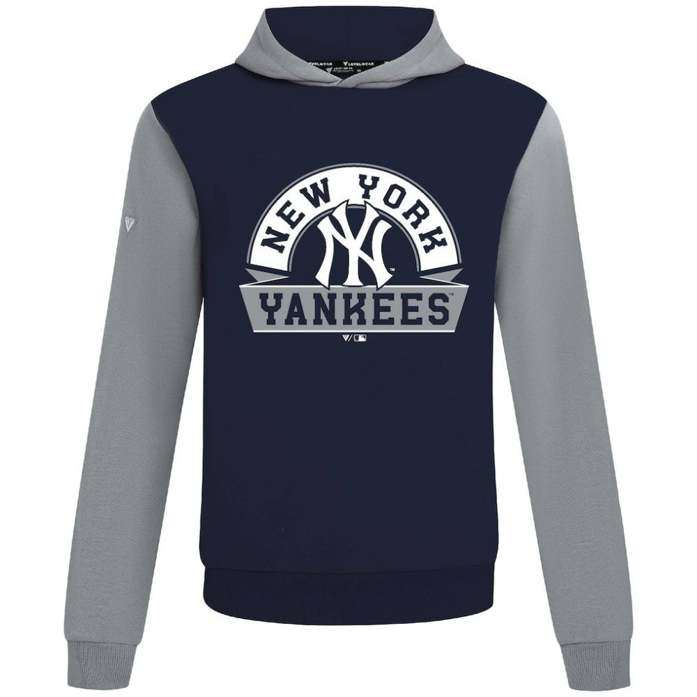 New York Yankees Levelwear Throwback Ultimate Banner Arch Hoodie Navy