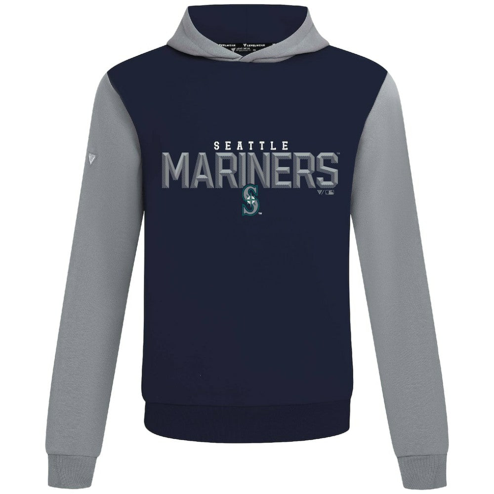 Seattle Mariners Levelwear Throwback Carve Ultimate Hoodie College Navy