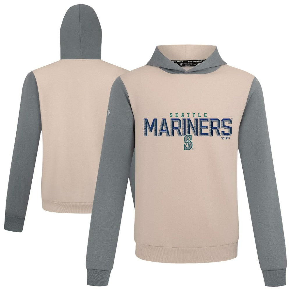 Seattle Mariners Levelwear Throwback Carve Ultimate Hoodie Sand
