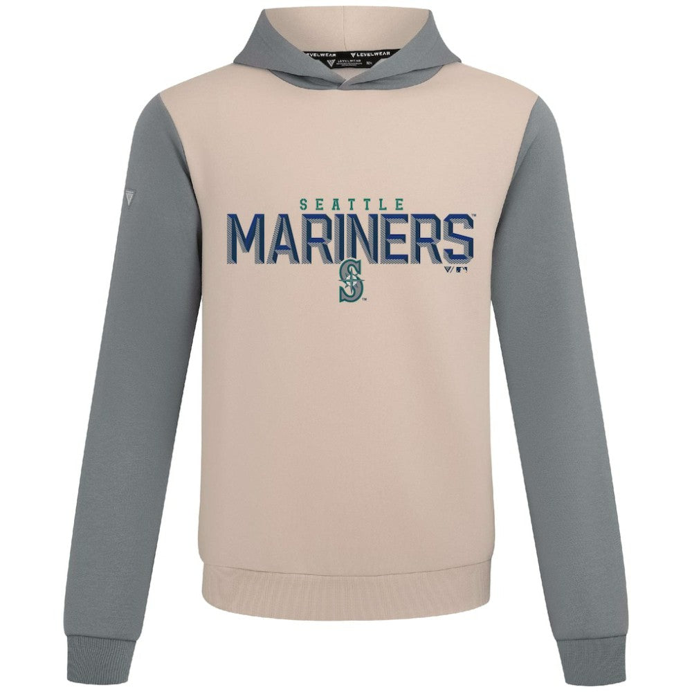 Seattle Mariners Levelwear Throwback Carve Ultimate Hoodie Sand