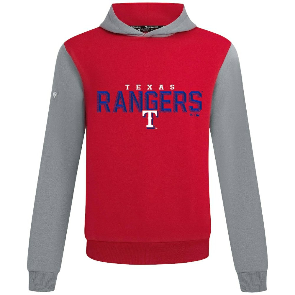 Texas Rangers Levelwear Throwback Carve Ultimate Hoodie Red